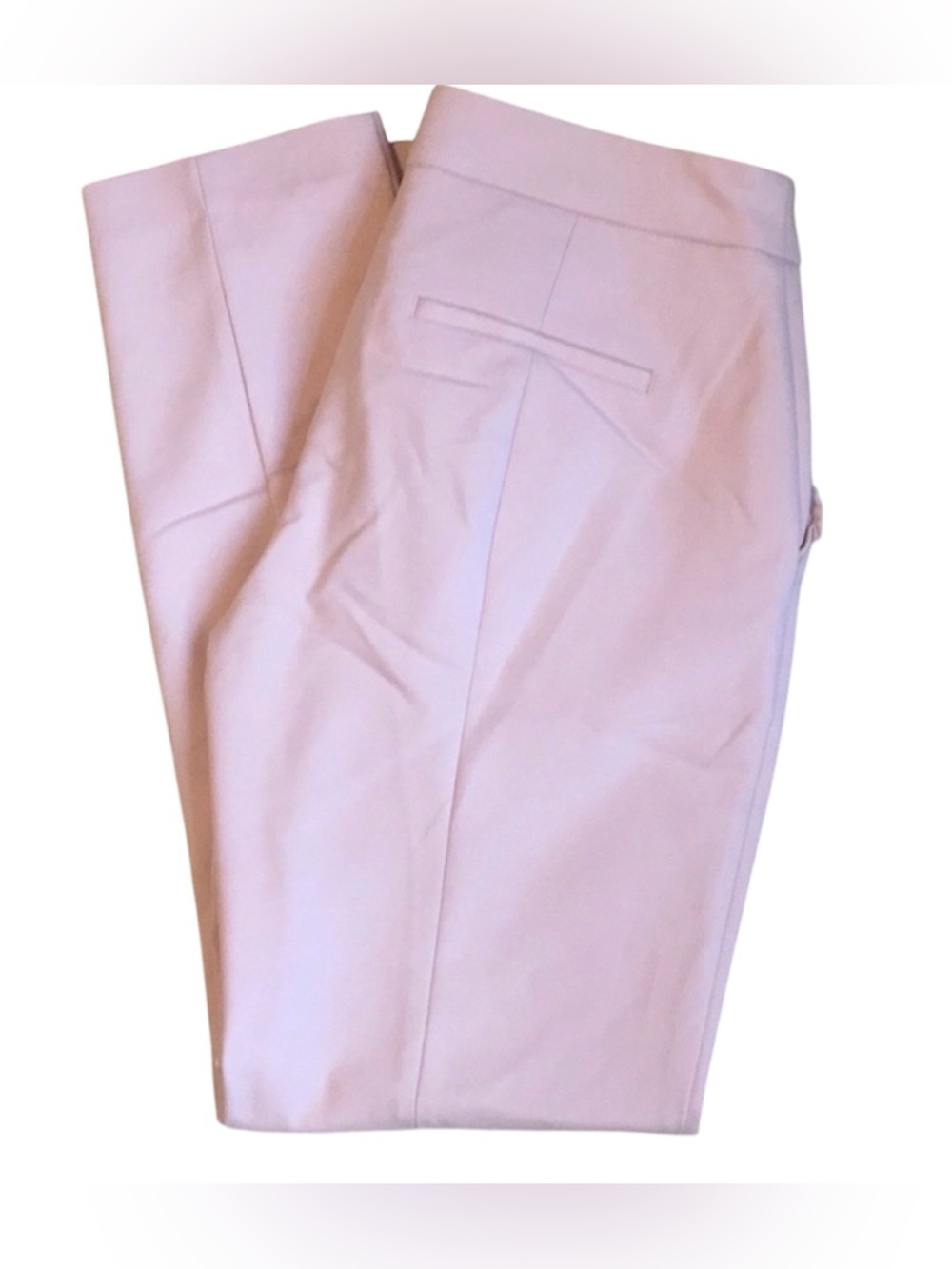 Express columnist pants blush pink Ruffle pocket Midrise sz 8R stretch - Picture 2 of 7